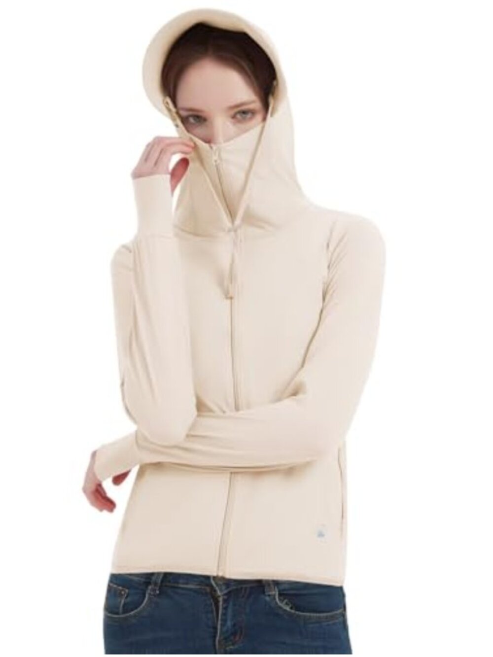 Women's UPF 50+ Sun Protection Hoodie Lightweight Zip Up Jacket Breathable